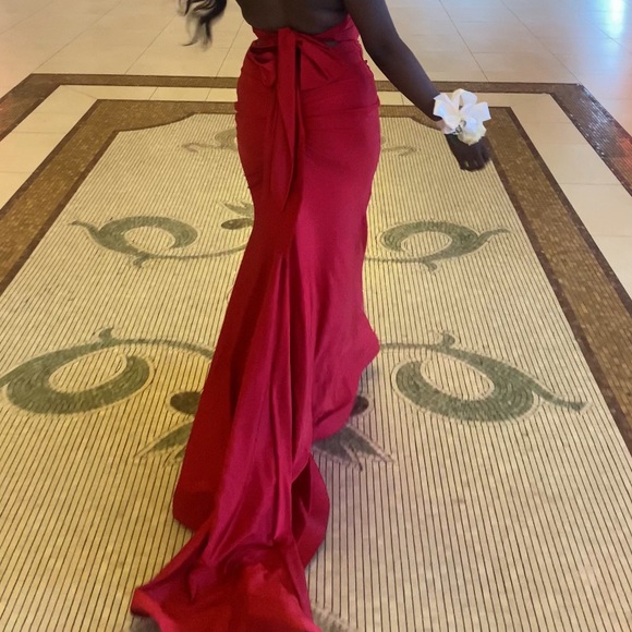 Jessica Angel Halter Long Formal Gown 378 - Picture 5 of 5